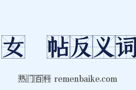 女聟帖反义词是什么意思的图片